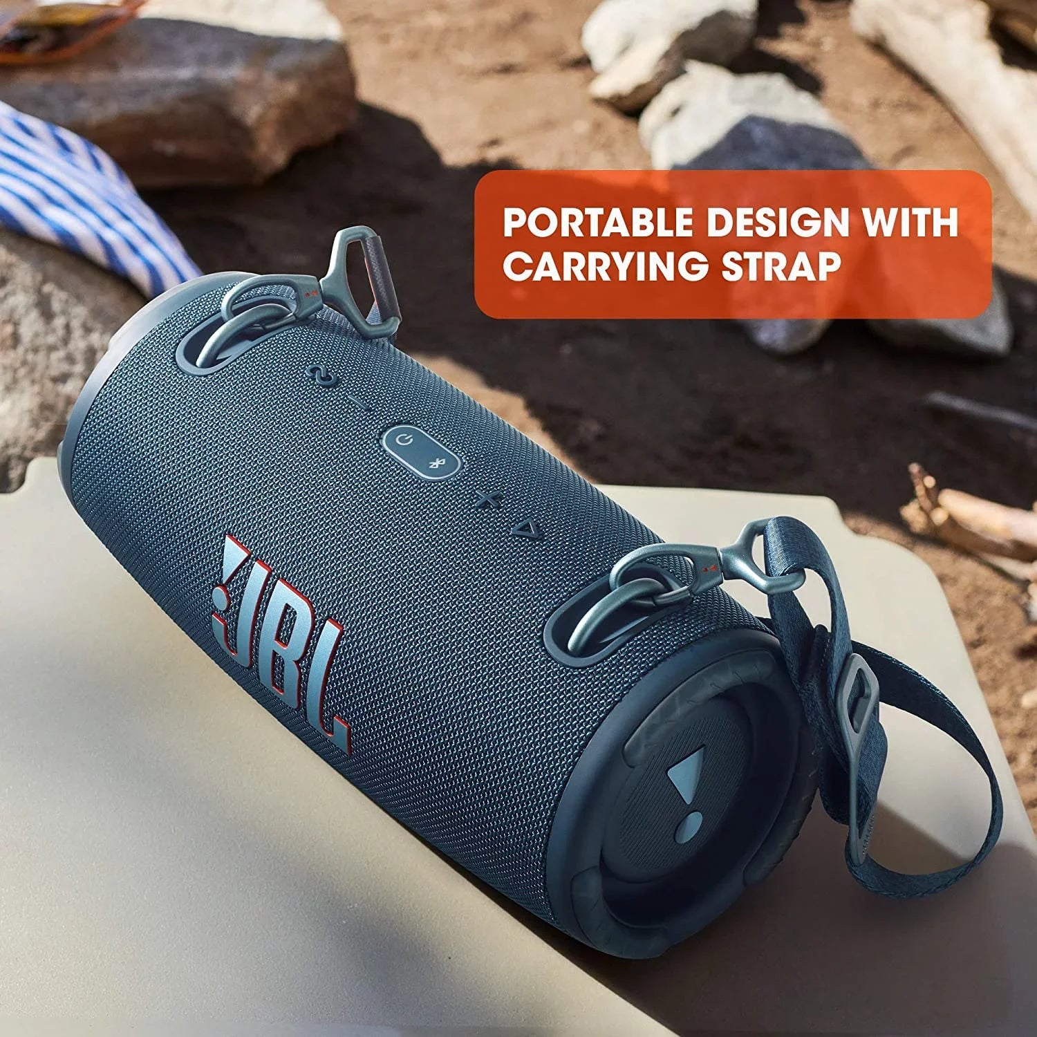 JBL Xtreme Bluetooth Speaker Blue 3 Box Blue Portable ) (Refurbished) Restored (Open