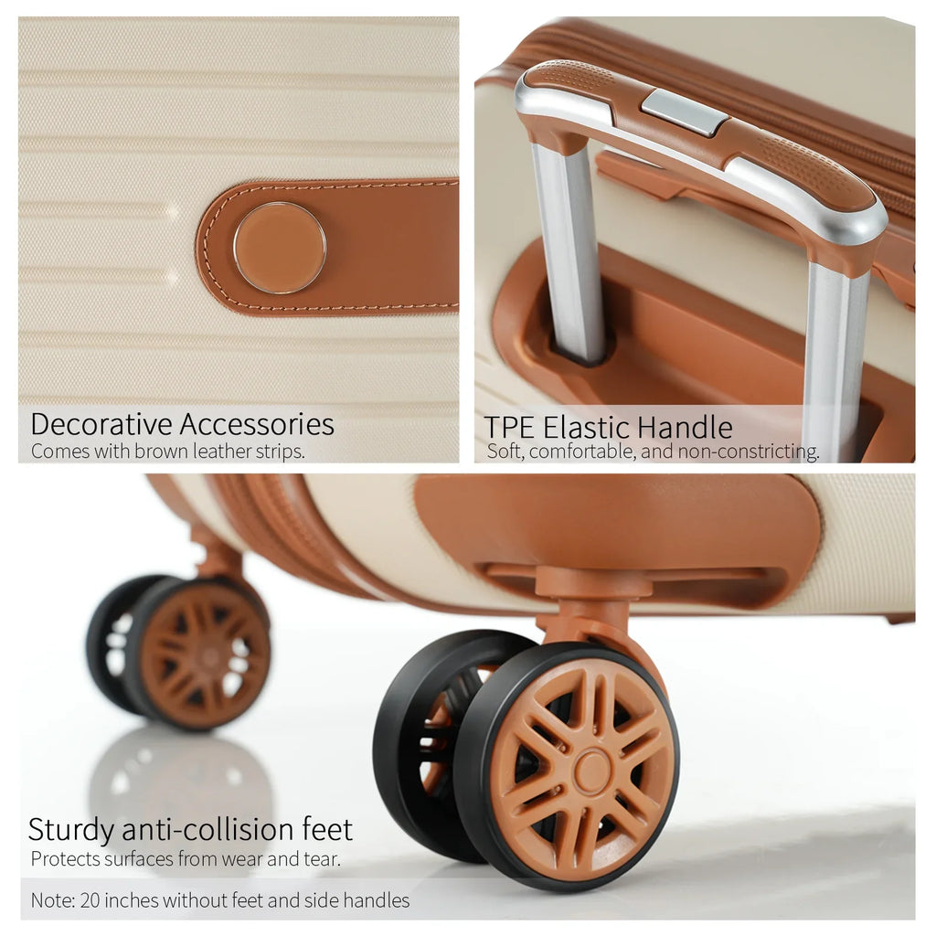 Suitcases Travel Hard Men Expandable with Shell Spinner Suitcase Luggage ABS 4 16''20''24''28'' With for TSA Women Packing Piece Cubes, Wheels 4 Lightweight Lock, Luggage Set Set,