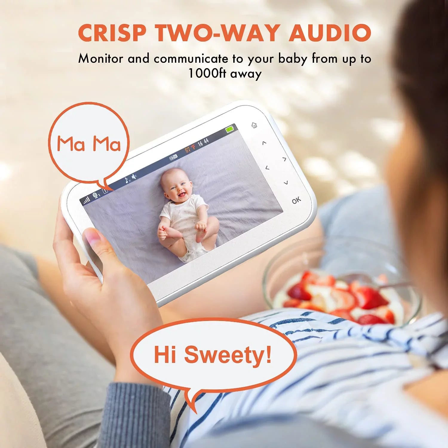 Capabilities 4.5" Recording BM1 IPS Display Baby w/ Rexing Monitor