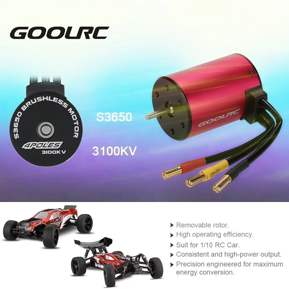 Motor 4 Motor Motor Poles 3100kv 3100kv 1/10 4 Car Car Poles Motor 1/10S3650 Poles 3100kv ESC,Motor Rookin Coolrc Eryue GoolRC S3650 Motor 3650