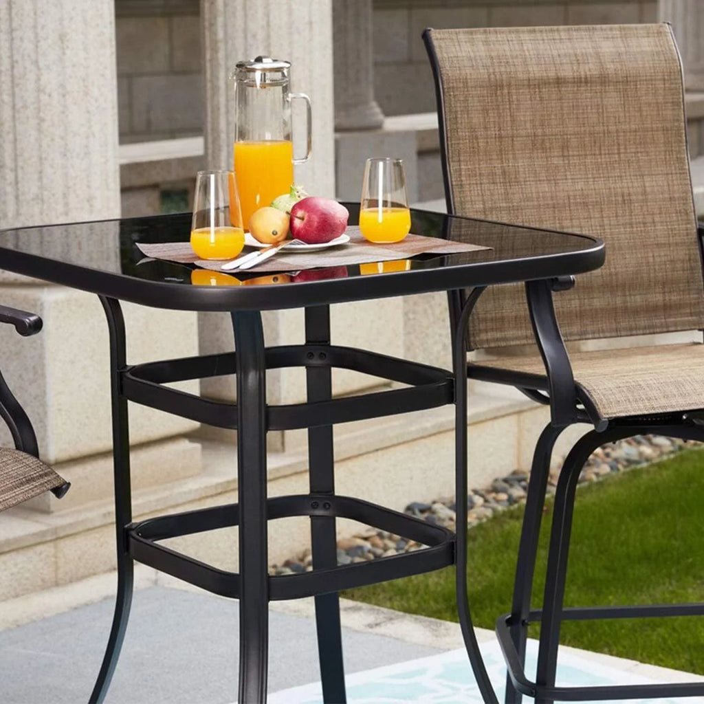 Layla Table Bar Light Glass Weight Bistro