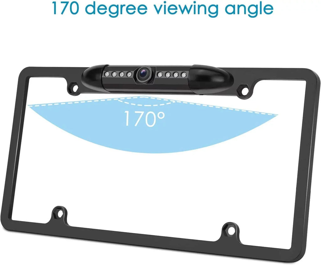 Black Backup Frame JVC License Camera Rearview KWM856BW KW-M856BW for Plate