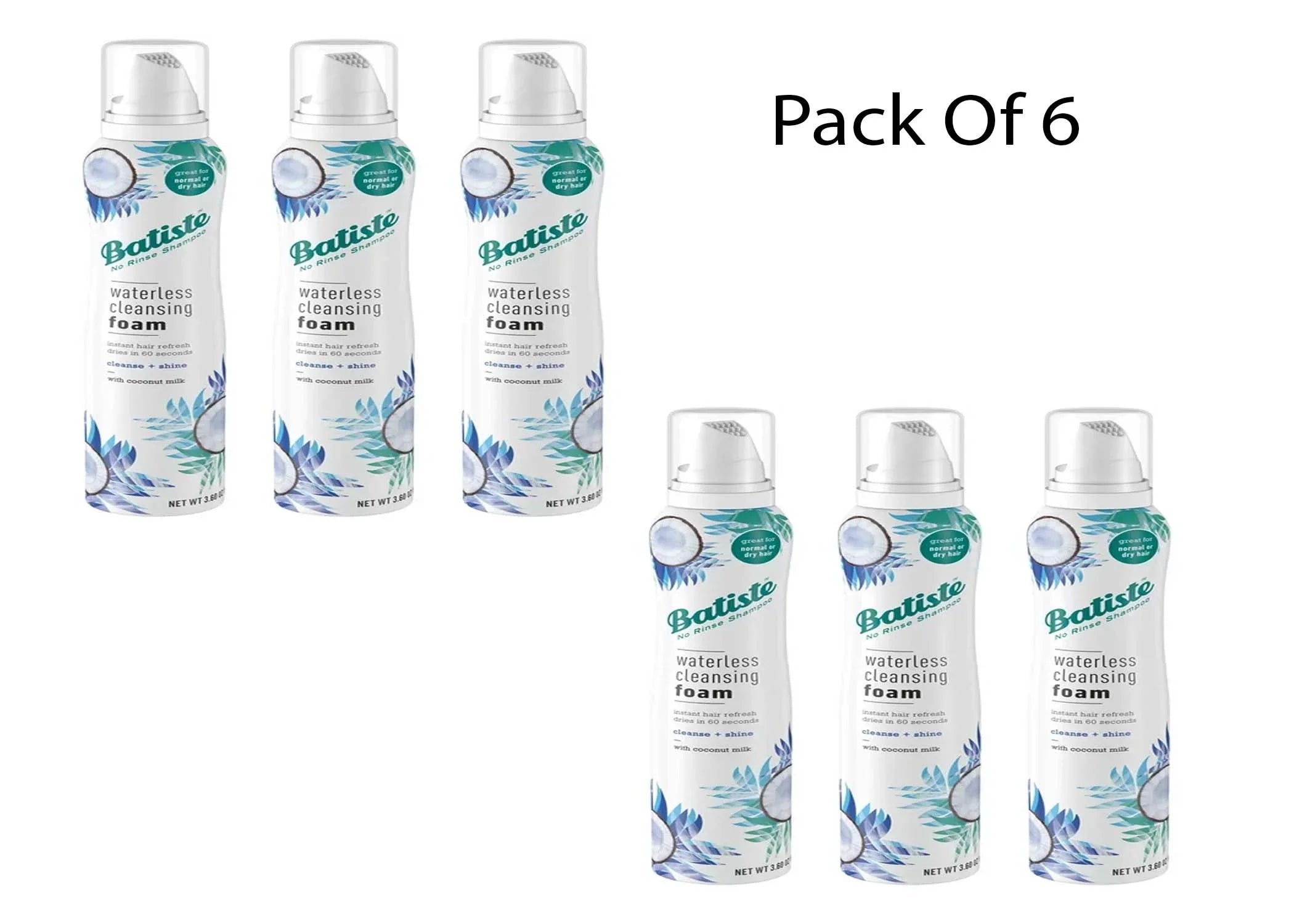 Cleansing Shine 3.6 + (Pack Milk, Waterless Coconut Batiste Foam Cleanse with OZ Of 6)