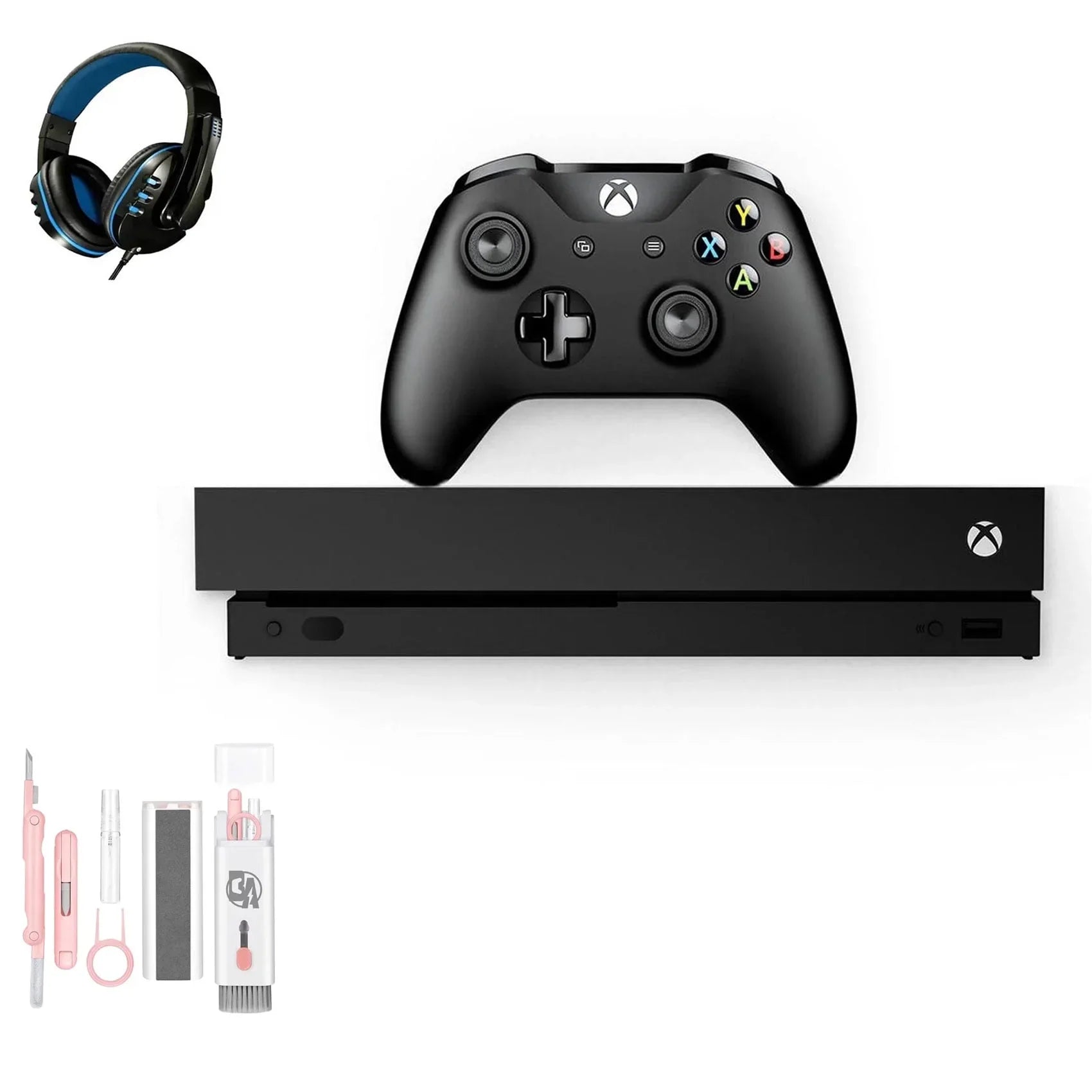 One Pre-Owned Like Cleaning 1TB, Xbox AXTION Black New) Bundle Kit Headset 4K with Microsoft X Ultra (Refurbished: BOLT HD