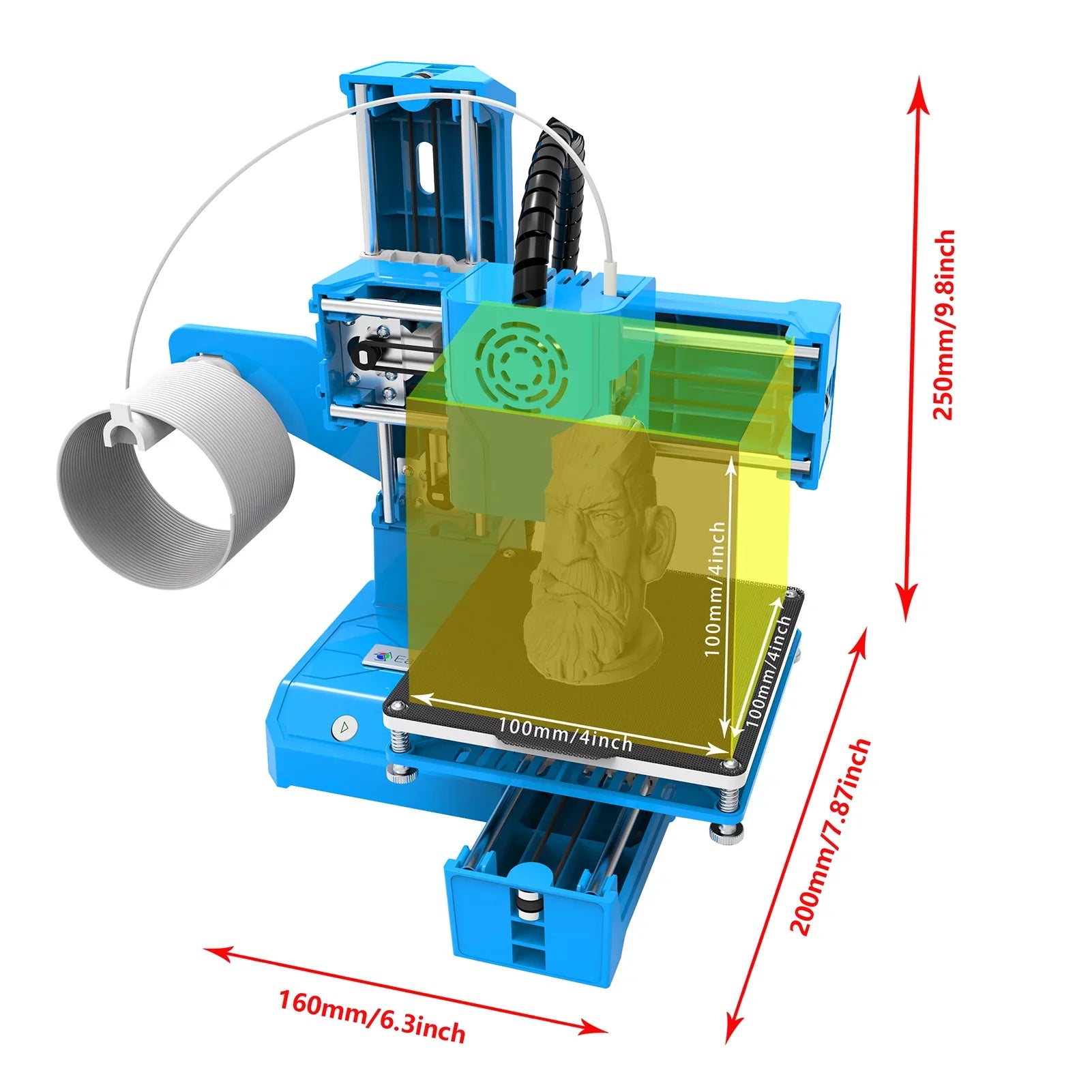 Print Kids Qisuo 100x100x100mm Tf Printer 100x100x100mm Pla With Removable One-key Size Size Printer,One-key Print Sample Removable EasyThreed Removable Printer 3d Tf Laoshe One-key 3D Size With