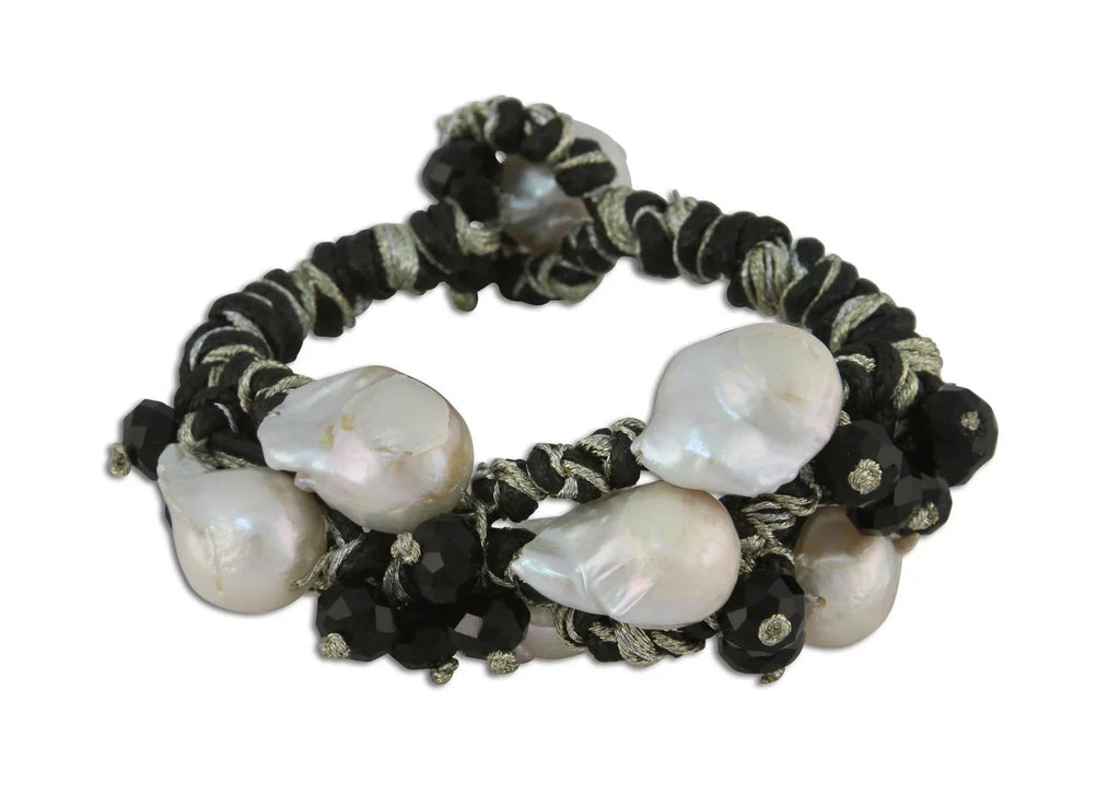 Baroque Rope Jewelry Isabella by Jute Boho Handmade For & Bracelet Pearl Women 6