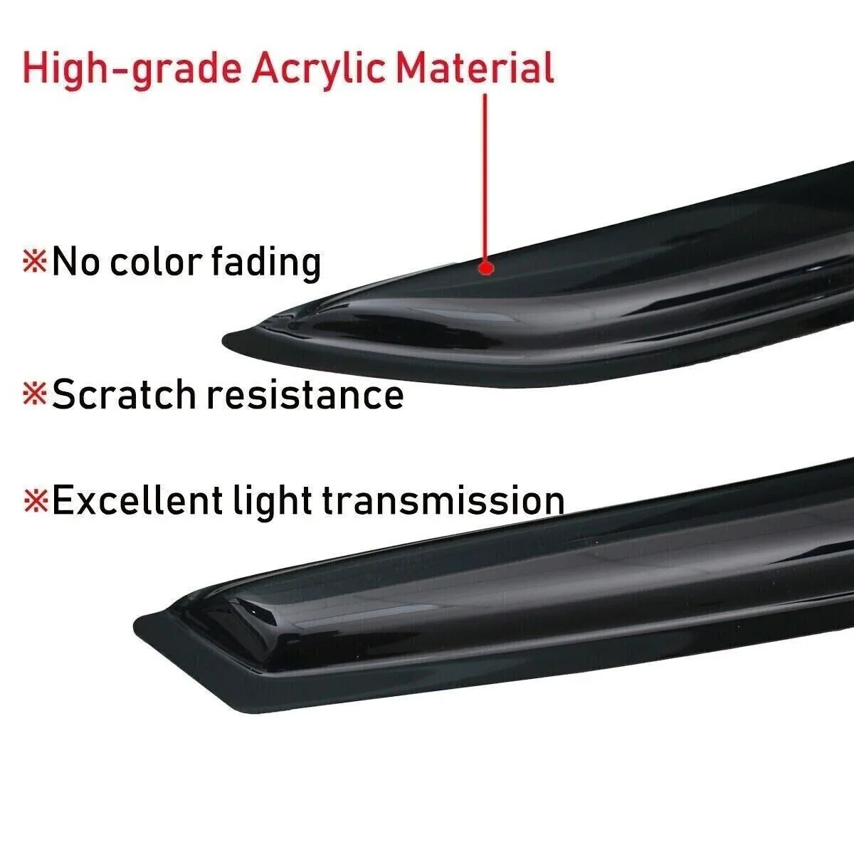 Sun Guards Window for Rain 2018-2023 Deflectors Vent Kona Hyundai Smoke Visor