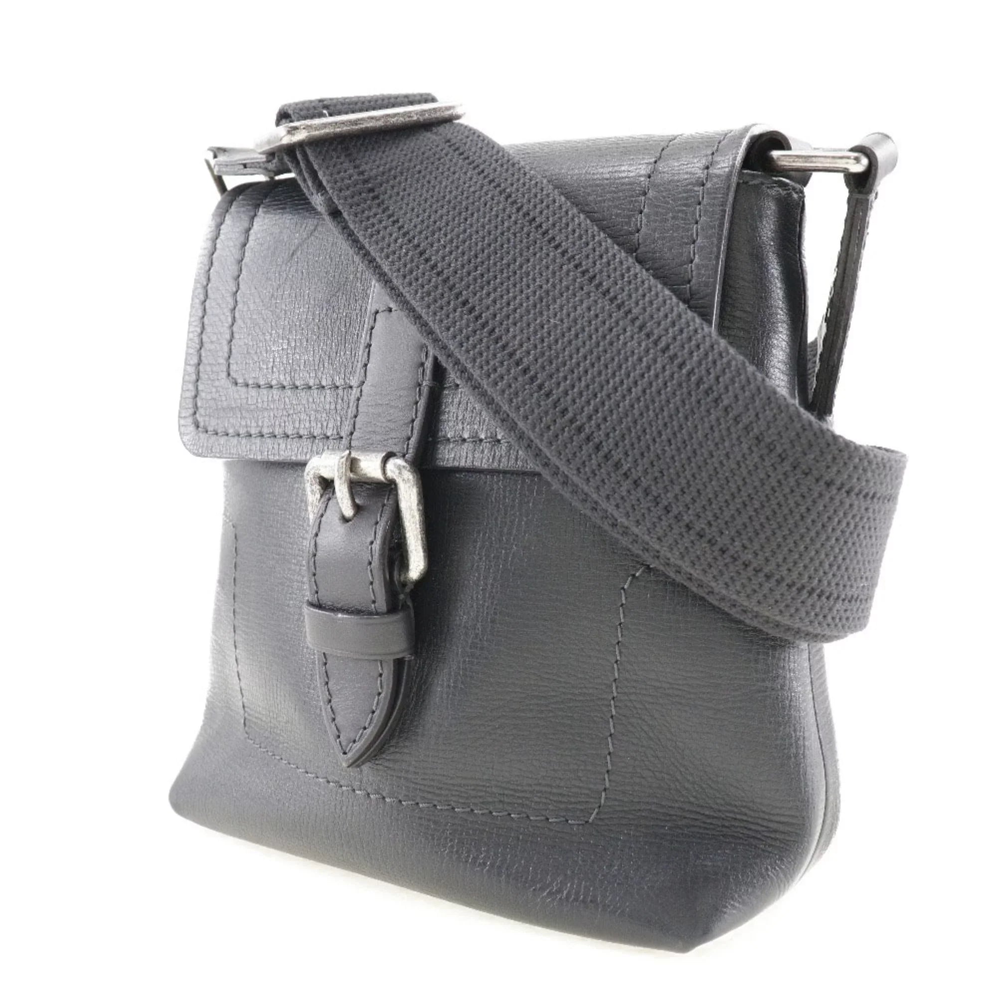 Men's Louis Pre-Owned Bag Yuma Leather VUITTON Vuitton Basalt Shoulder RI3059 Black Utah (Good) M97024 LOUIS