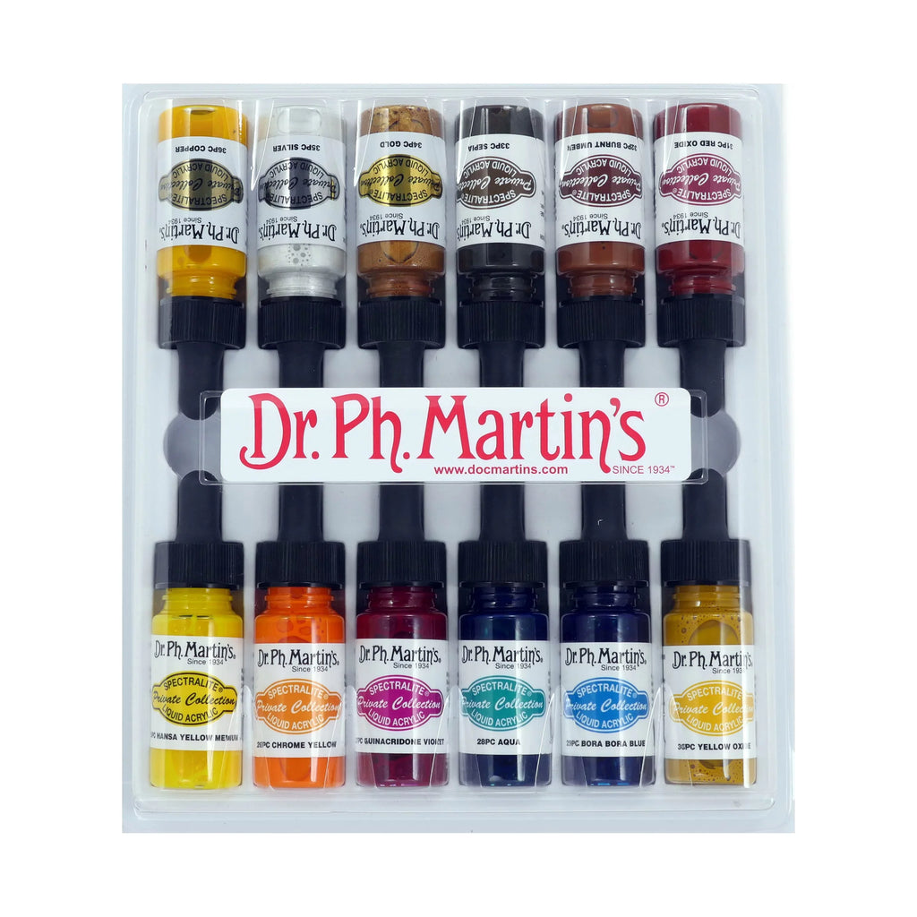 3) 0.5 of Spectralite Collection Acrylics, Martin's Ph. 12 Set oz, Dr. Private Liquid (Set