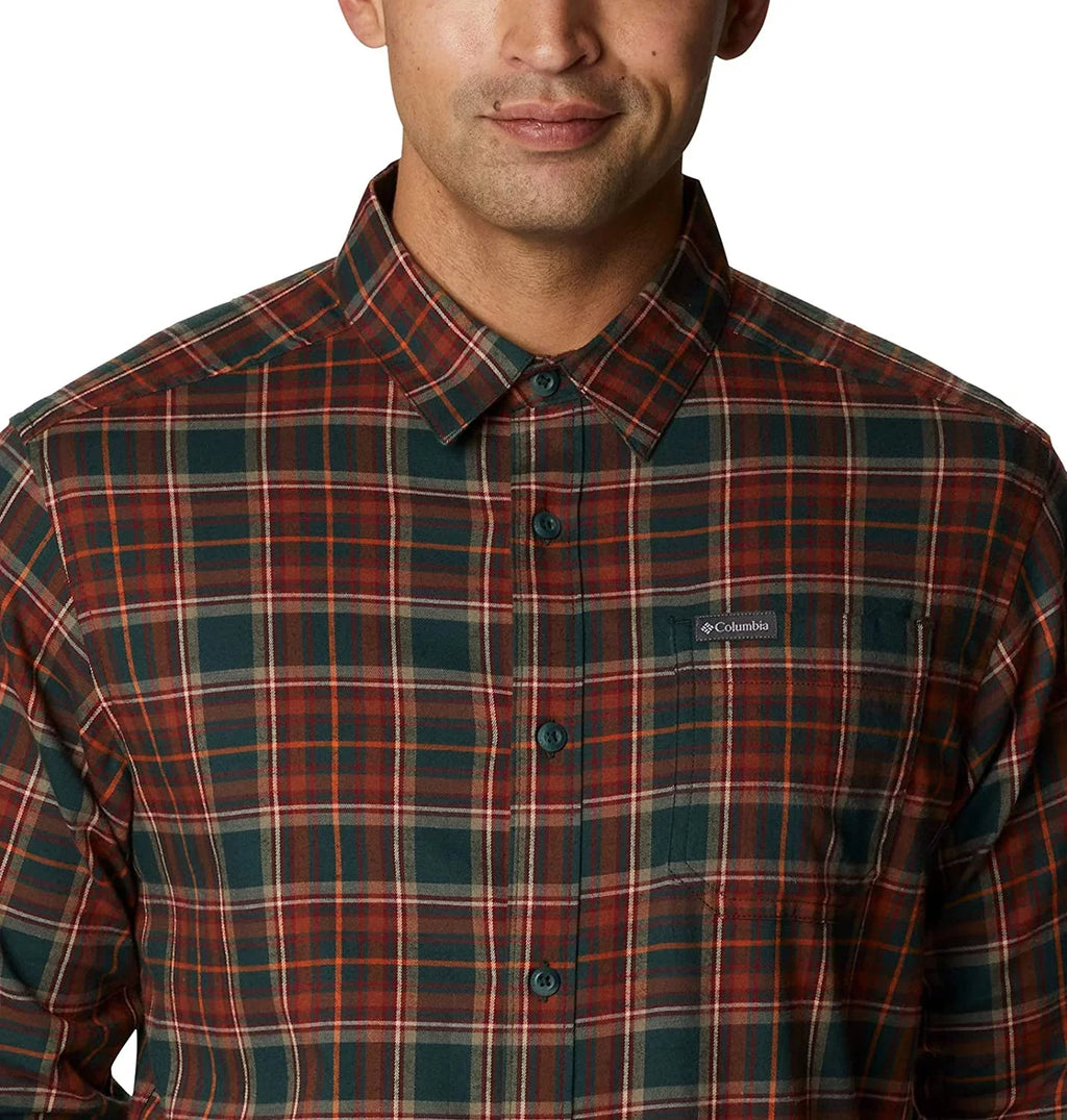 Long III Sleeve Ridge Vapor Spruce Columbia Tartan Mens Shirt X-Large Cs