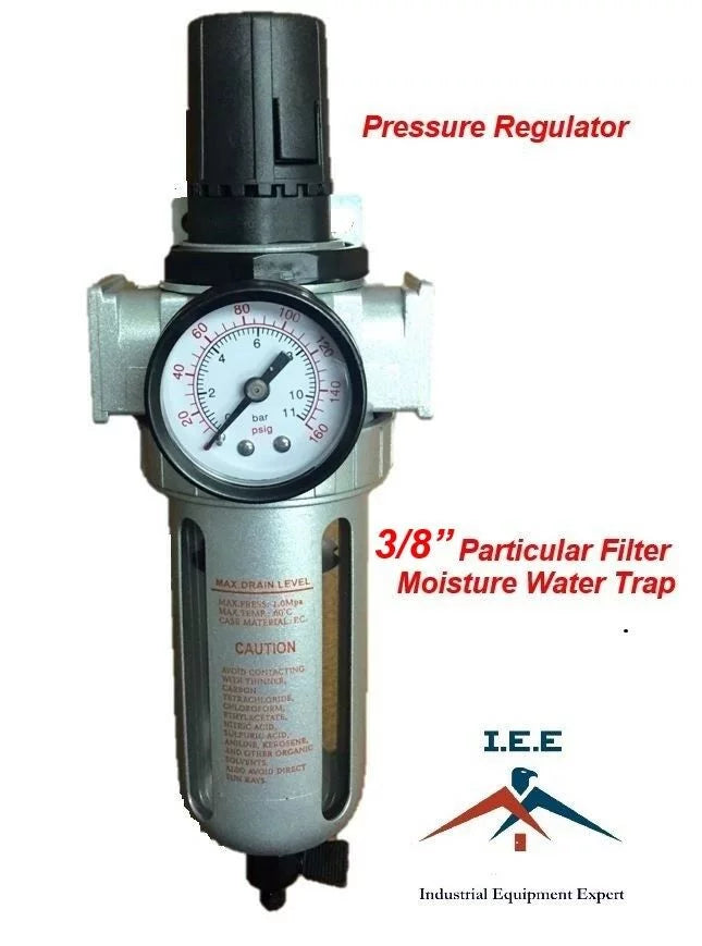 Moisture Pressure Trap Regulator Compressed Water Particulate Filter 3/8" / Air