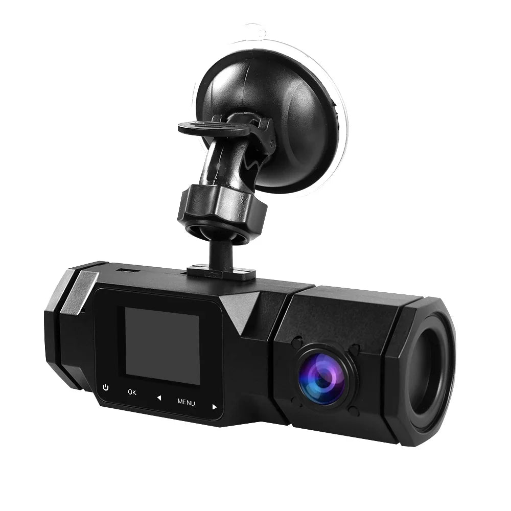 with Dual Monitoring, 1080P Recording, IPS Dash Camera Cam Car Dashboard 2 Parking and Recorder Driving Accident Cabin Night Motion IR Loop SOATUTO Detection, Locked, Channel Vision, Front 1.5in
