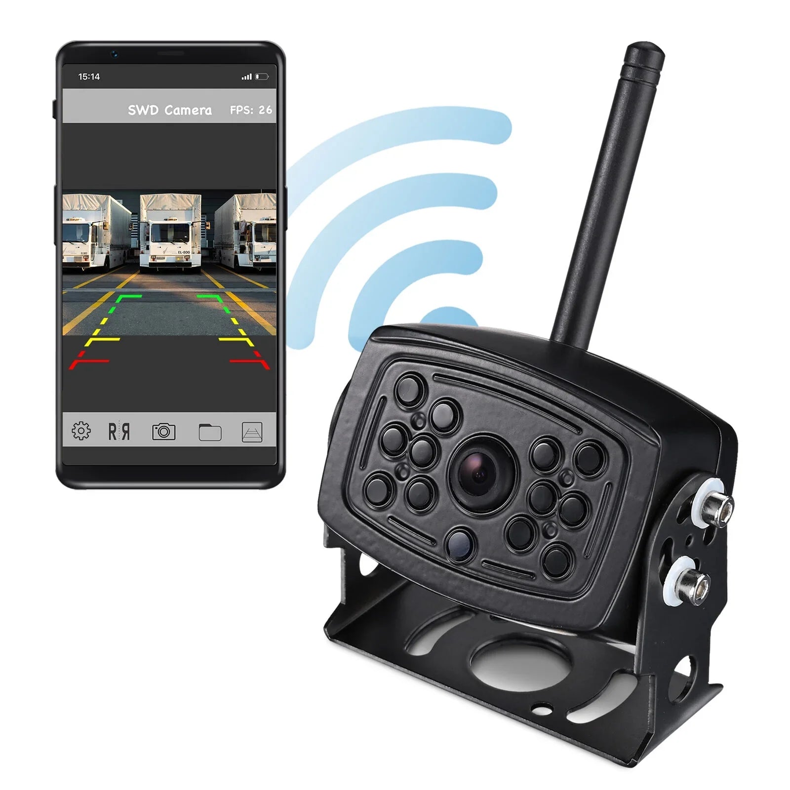 12-36V Backup WiFi RV Waterproof for Wireless Camper Cam Camera View Rear Truck