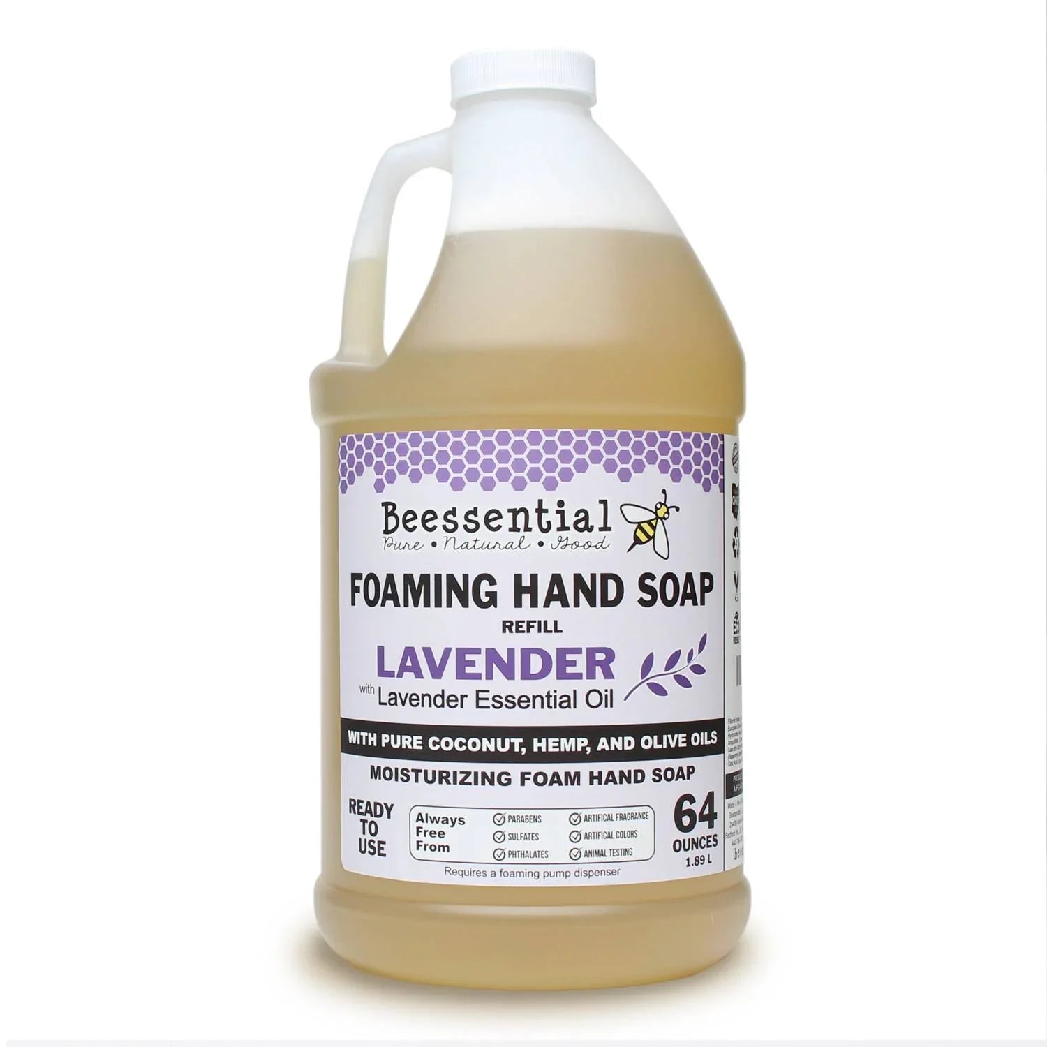 Made Refill USA Soap Bulk, Lavender Honey | Made All oz Natural - Moisturizing Beessential with the Hand Foaming in 64 Aloe &