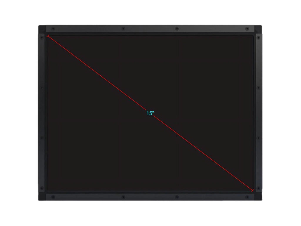 Frame (Rev 1590L AccuTouch Elo Touchscreen Open E326154 15" B) with LCD