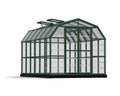 Greenhouse 2 Walk-In - Grand Green Clear Vents 8' Canopia - x with Gardener 12' Palram Roof -