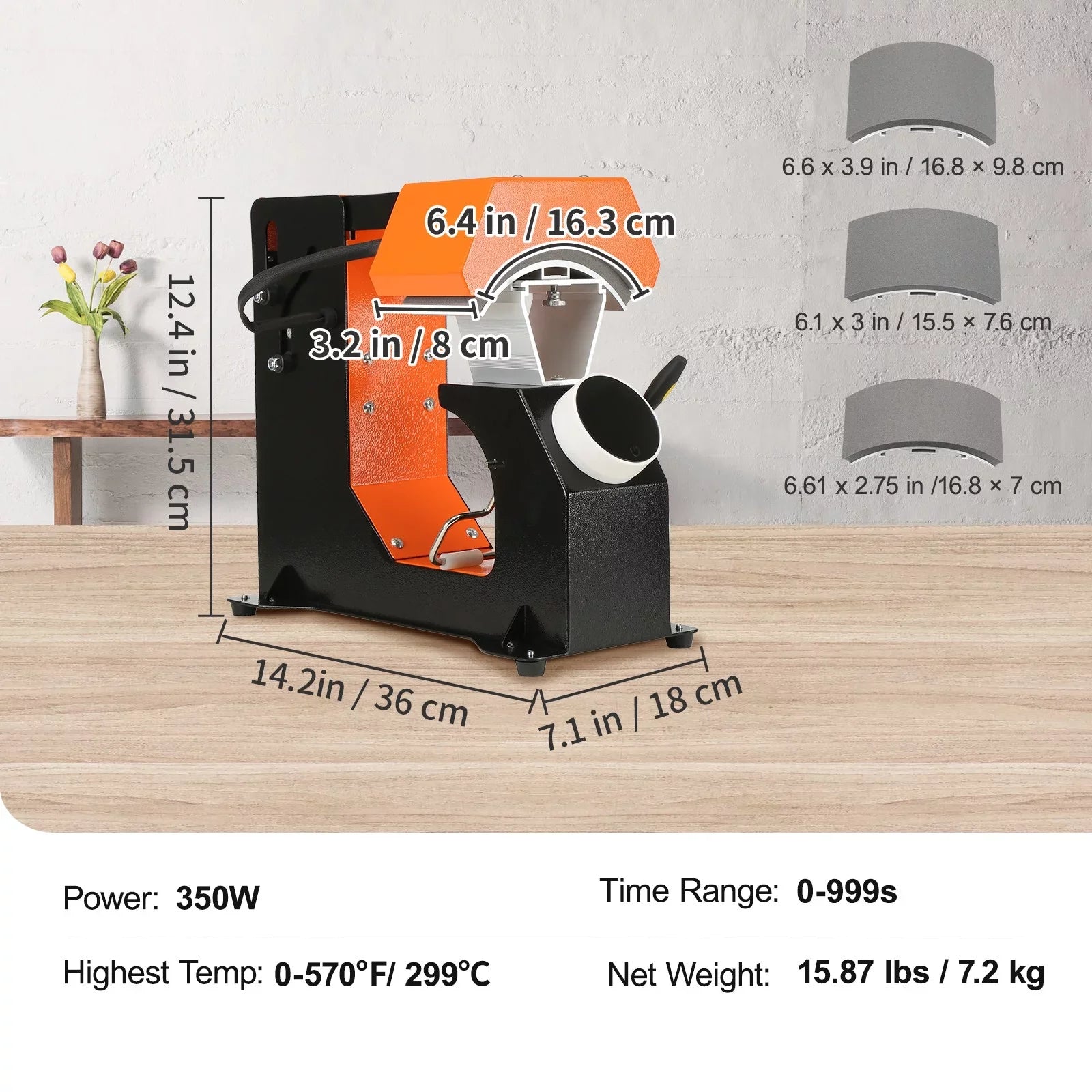 Automatic "Clamshell Machine, Knob-style with Heating & Transfer, BENTISM Release Pads Control 3-in-1 Cap Panel, Heat 3pcs Digital 6.4"x3.5 Press Sublimation Replaceable Auto Press, Press Heat Hat