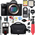 a7III Memory Mirrorless Camera Sony 64GB a7III Interchangeable Lens Frame Bundle & Flash + 24.2MP Body Full Accessory