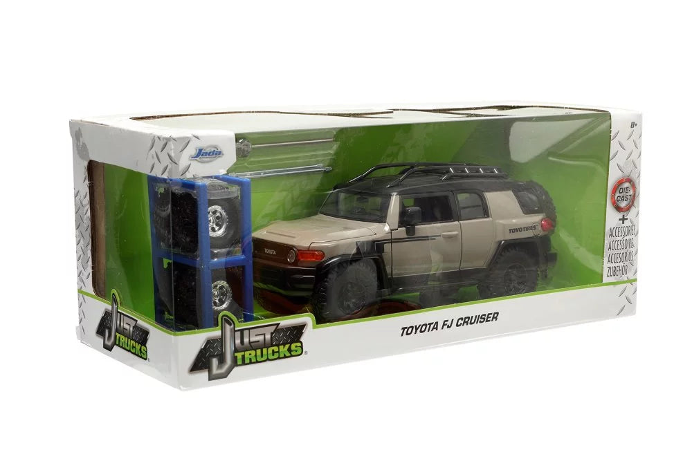 Jada w/ Toyota scale 1/24 Roof Rack Cruiser Diecast Beige Toys FJ Car 34008 - - and Extra Wheels,