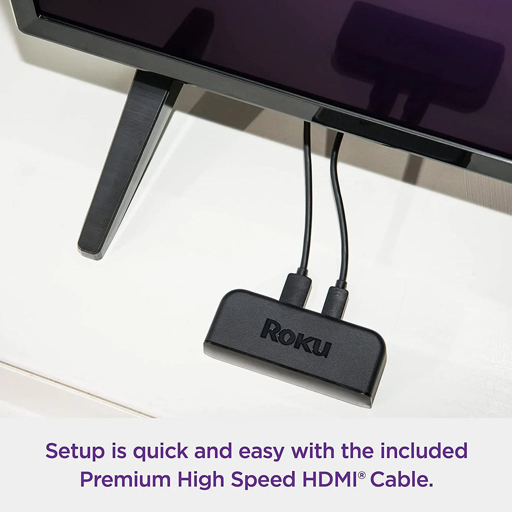 HD Roku Simple Premium Pack HDMI 2 Premiere Media HDR 4K and Player, Streaming Cable Remote