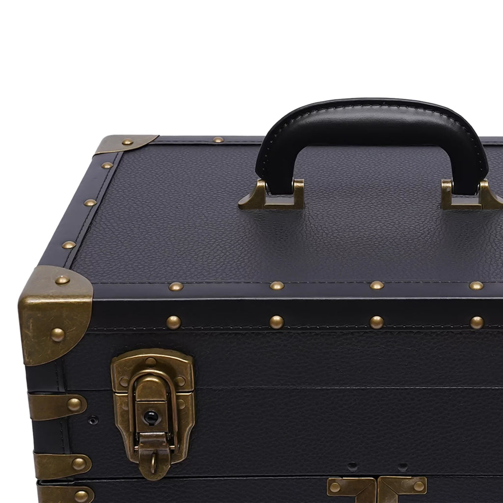 with Miumaeov Organizer Train Box Case, Tool Rolling Makeup Holder Dryer Lockable Stylist Travel Trolley Luggage, Beauty Cosmetic Salon Hair Hairdressing