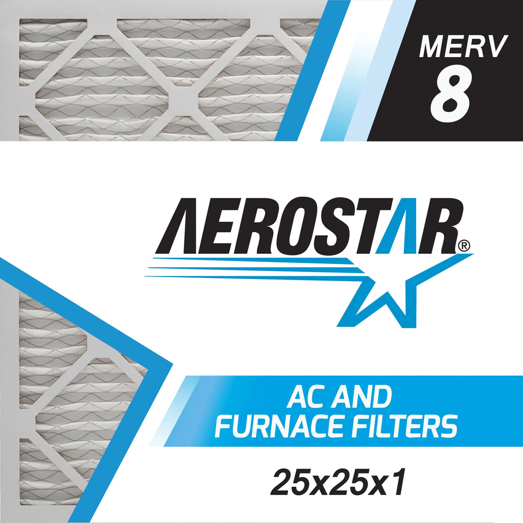 6, the USA Air Made Filter, Box Aerostar 8, in MERV 25x25x1, Pleated of 25x25x1