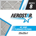 6, the USA Air Made Filter, Box Aerostar 8, in MERV 25x25x1, Pleated of 25x25x1