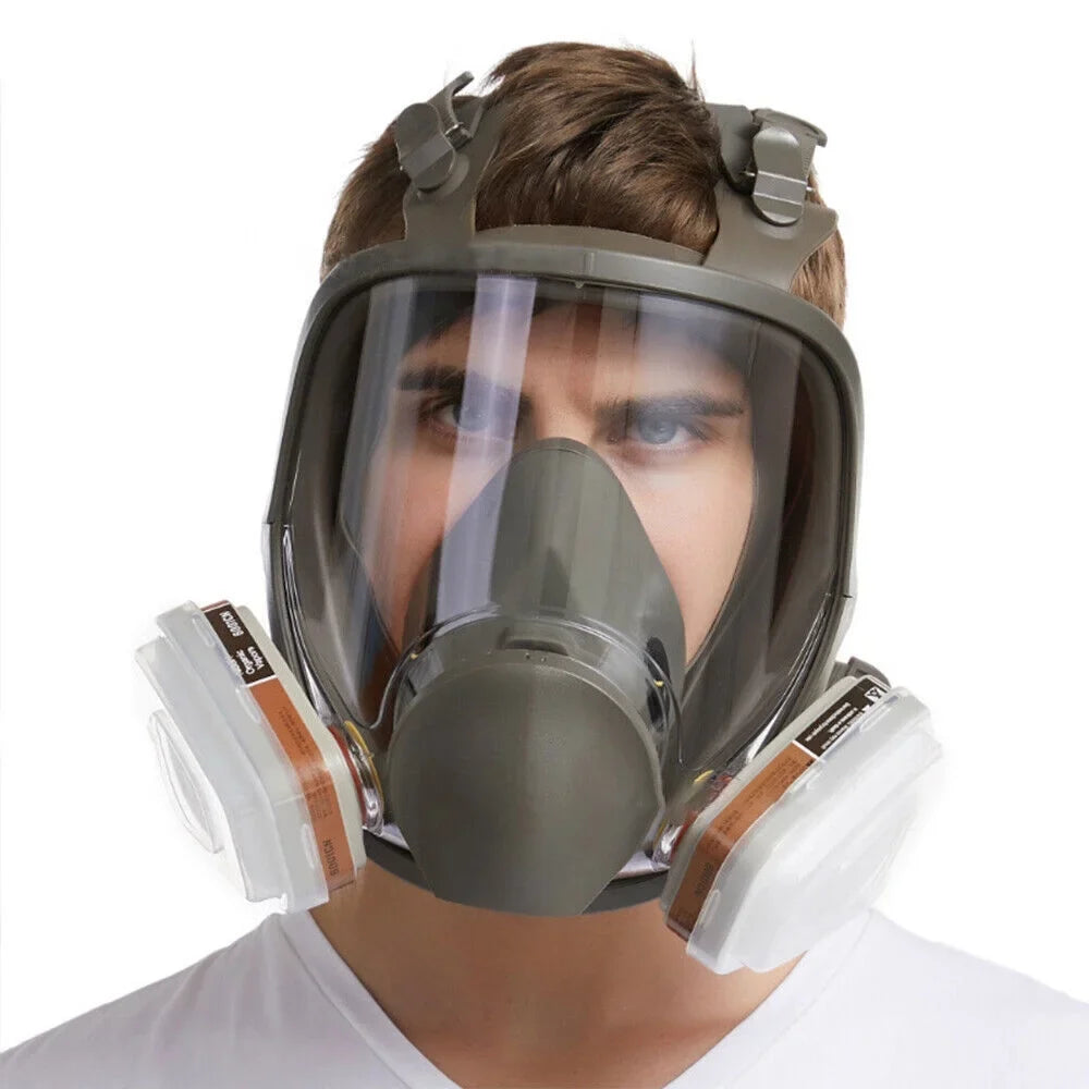 Set Respirator for Gas w/Filters Mask Spraying Face Painting Facepiece Full 6800