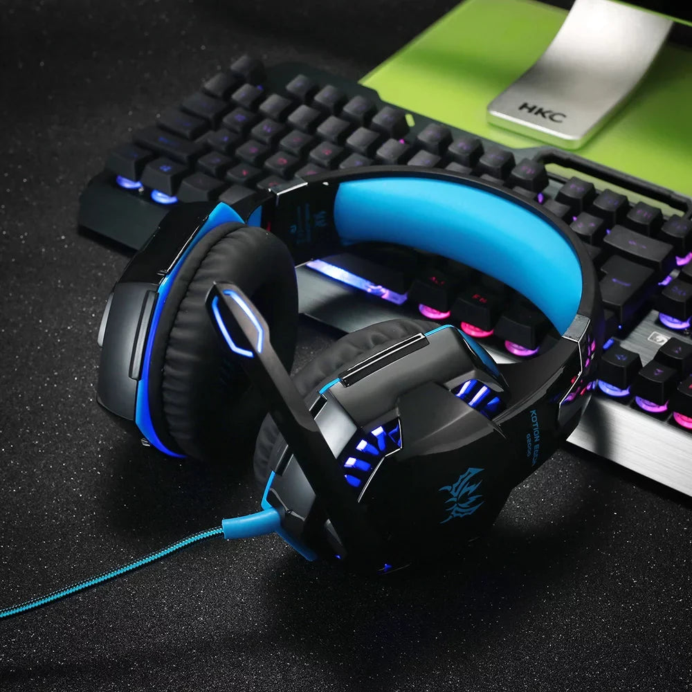Headset G2000 PC EACH KOTION Noise with Reduction Cable Gaming for Adapter 3.5mm EACH Laptop Smartphone KOTION Audio