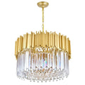 in 7 CWI Light Chandelier Metal Deco Down Contemporary Lighting Gold