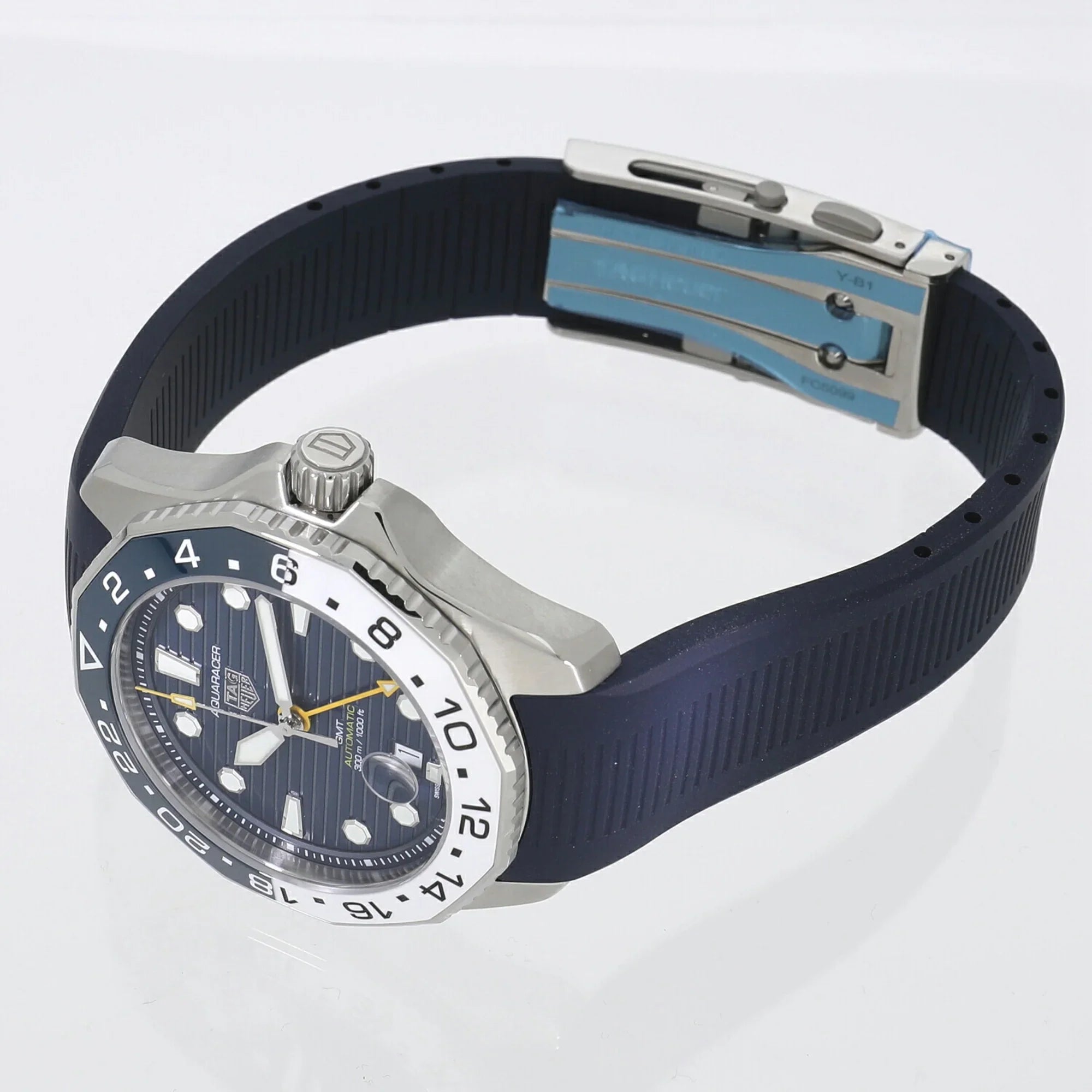 WBP2010.FT6198 300 7 GMT (New) Aquaracer Pre-Owned Tag Blue Professional Heuer Men's Caliber Watch