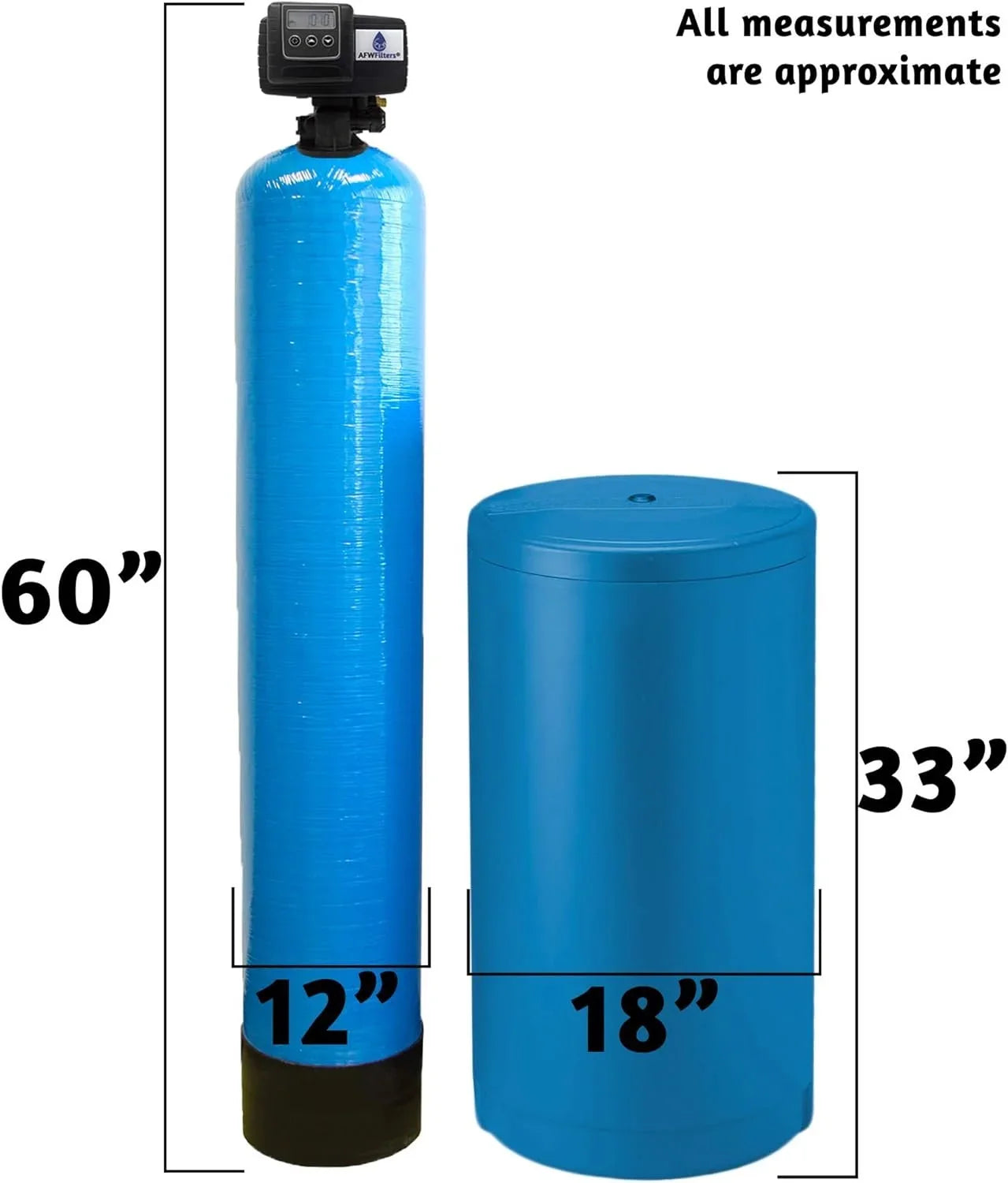 64k and Connection, 10% Durable Home cubic Softener Plastic Foot Tanks Water Resin, 2 3/4" Blue MNPT AFWFilters Whole Crosslink with