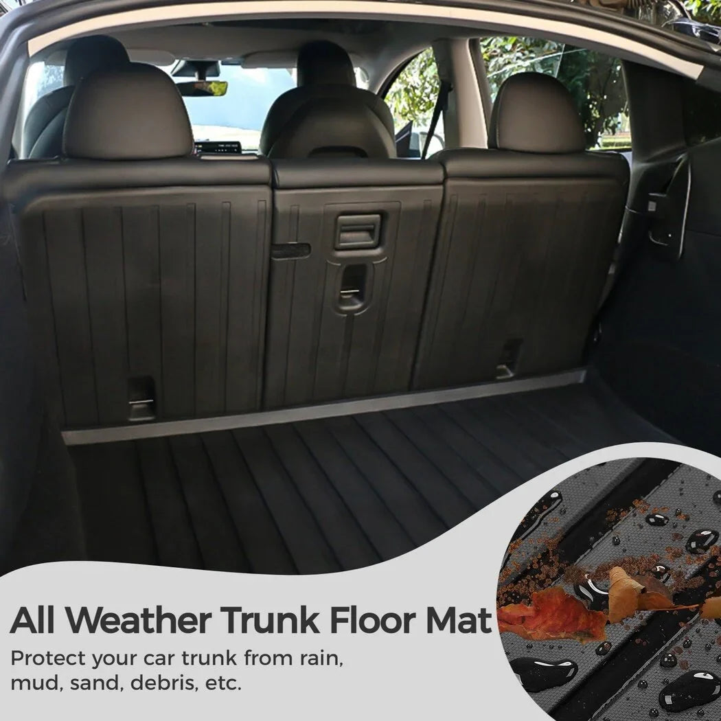 with Trunk Floor Trunk Y, Non-slip Waterproof Seat Tesla Mat, 2021 Liner Compatible Mats, Mats Back Model Floor Car and 3 2022 Weather 2020 Trunk Car Rear All