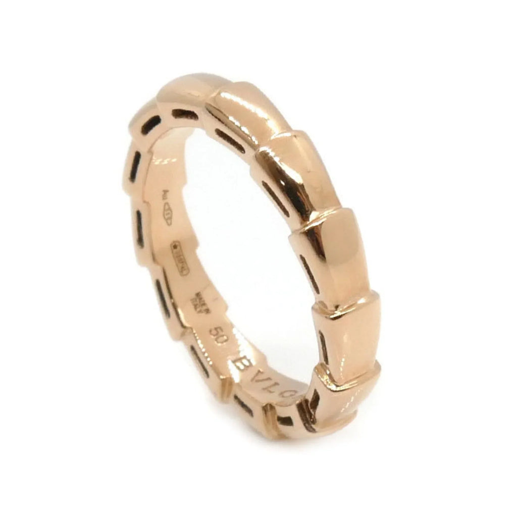 50 349649 Viper Gold K18PG Women's Pink 4.3g (Good) BVLGARI Pre-Owned Serpenti Ring Bvlgari