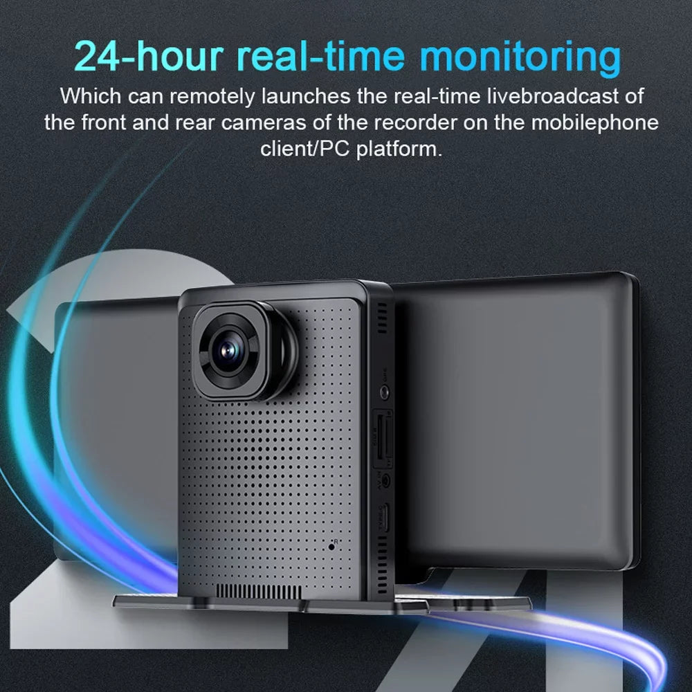 170 Video Degree - Experience - Recorder Dash Vision, 10.26in Enhance Navigation and Car Lens DVR, Angle, Car GPS Camcorder Navigation Multi-language Wide Your Safety Cam: Dual Car Night