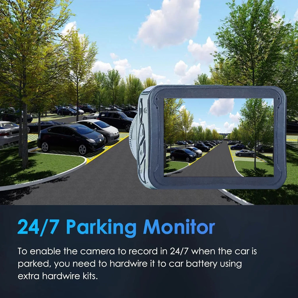 Angle Monitor Car Cameras for with Reliable - Perfect Driver's Full Car Loop Mini 1080P and License Car HD for Recording Band Wide G-sensor - Drivers 170° Rear birvsw Car Front Dashcam and Tachograph