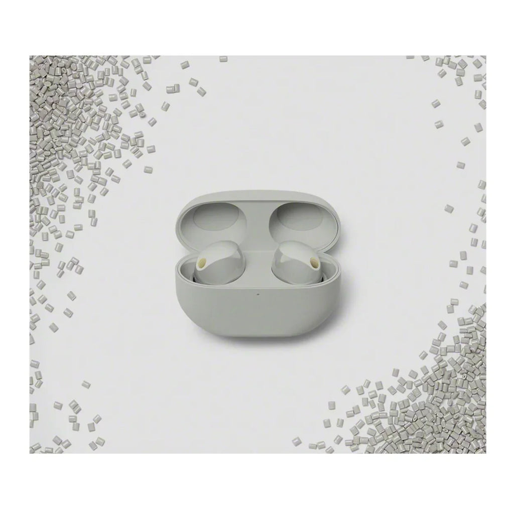 Sony Bundle Wireless Canceling Truly (Silver) Noise Earbuds WF-1000XM5