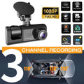 Video Cameras HD in Motion ALLTIMES Cable Cam Car Loop Screen, Detection, Recorder, Recording, Car and IPS Dash Front Charger with 2" 1 G-Sensor, 1080HD Interior Display 3 Rear