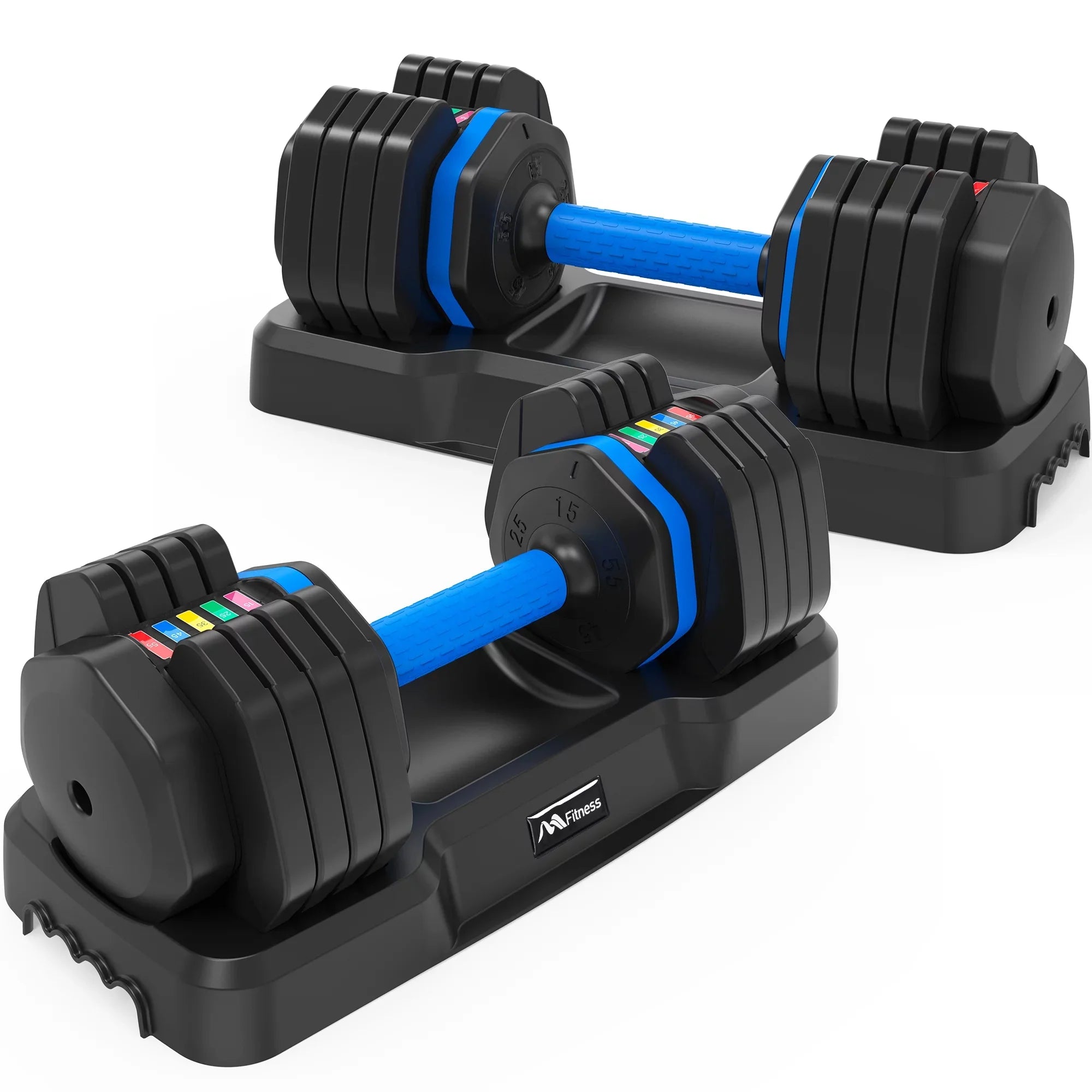 Suitable 55lb Handle, x2 Dumbbell Full by of with Adrinfly Tray, Dumbbell Adjust with - Adjustable Set Fast Anti-Slip Fitness Turning Weight for Exercise Workout Handle Dumbbell Body 2