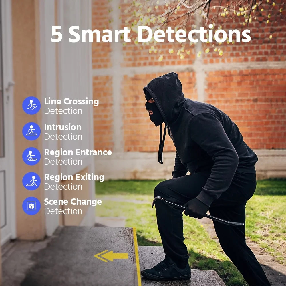 2-Way 4X 4K PoE Audio,Person/Vehicle Dome 8MP ANNKE Detection Motorized Security Varifocals Camera,Support