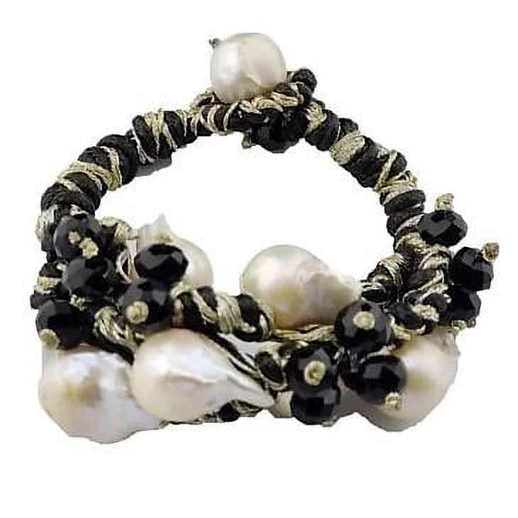 Baroque Rope Jewelry Isabella by Jute Boho Handmade For & Bracelet Pearl Women 6