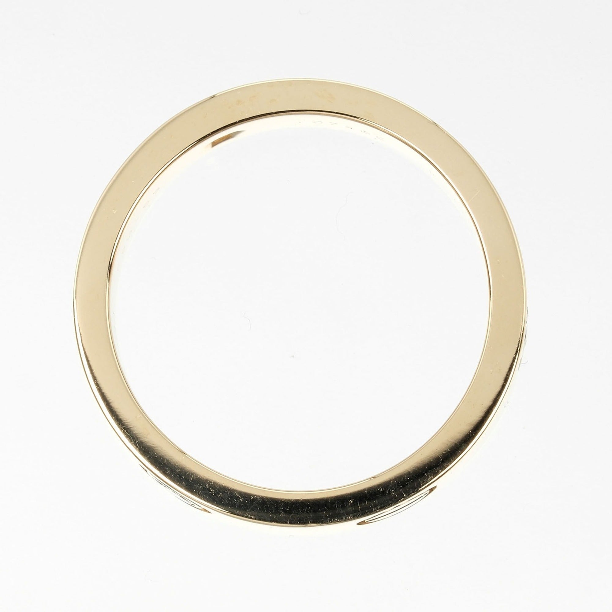 K18 diamond, (Good) half ring, 3P, size I132124019 8.67g, Cartier Pre-Owned 15 yellow approx. Love gold,