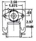 rotation) (CW amps K114 C-Frame .74 Fasco # 120V Refrigeration RPM 1100 Fan Motor