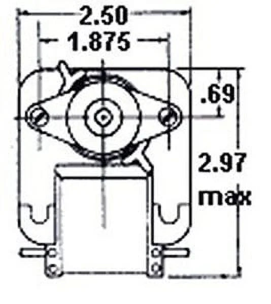 rotation) (CW amps K114 C-Frame .74 Fasco # 120V Refrigeration RPM 1100 Fan Motor