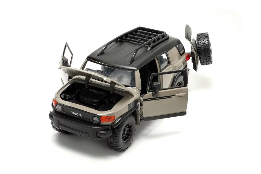 Jada w/ Toyota scale 1/24 Roof Rack Cruiser Diecast Beige Toys FJ Car 34008 - - and Extra Wheels,