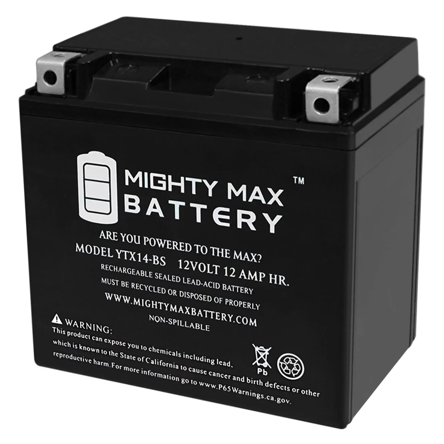 BMW 07, 17-18 R, GS, GT, ADV F800ST, Replacement Battery YTX14-BS for