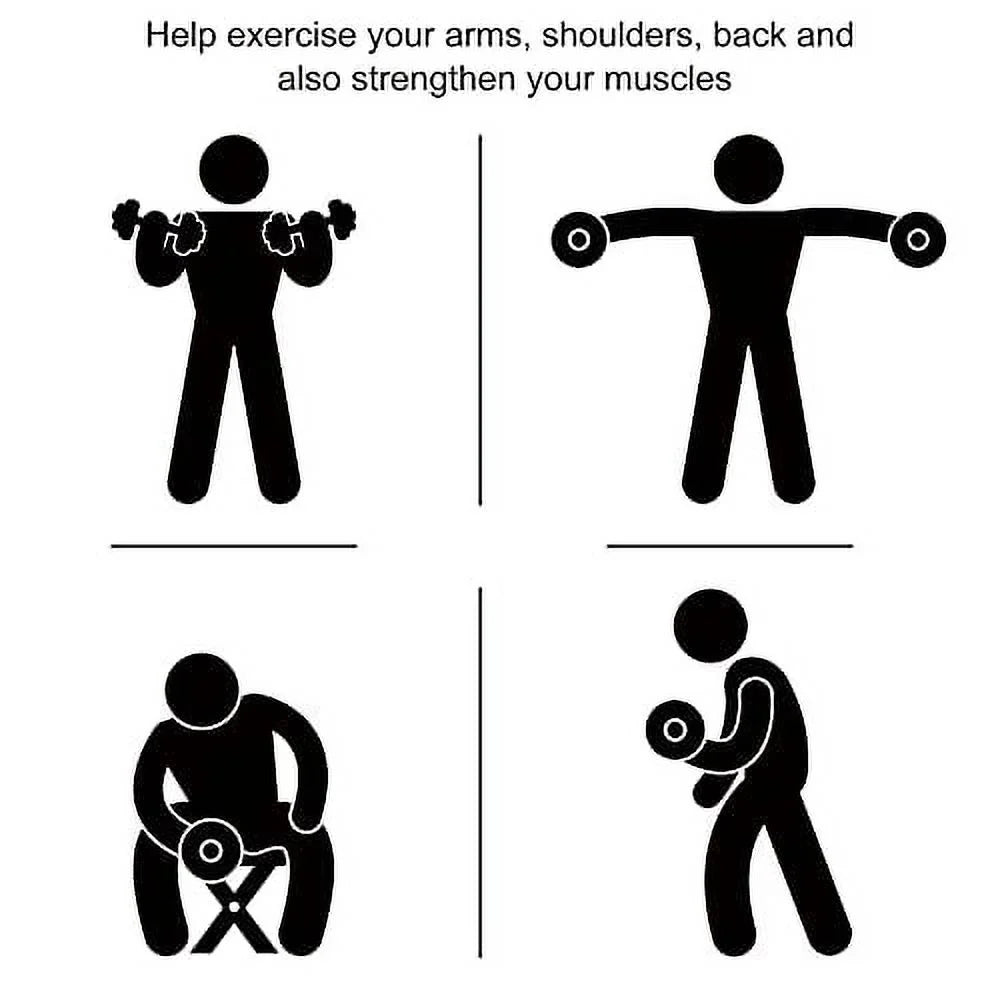 Home 45lbs Dumbbells Anti-roll, Non-Slip Weights Men 2 Rubber Set, Workout, Hand x for or with Handles, Soozier Women Hex Gym