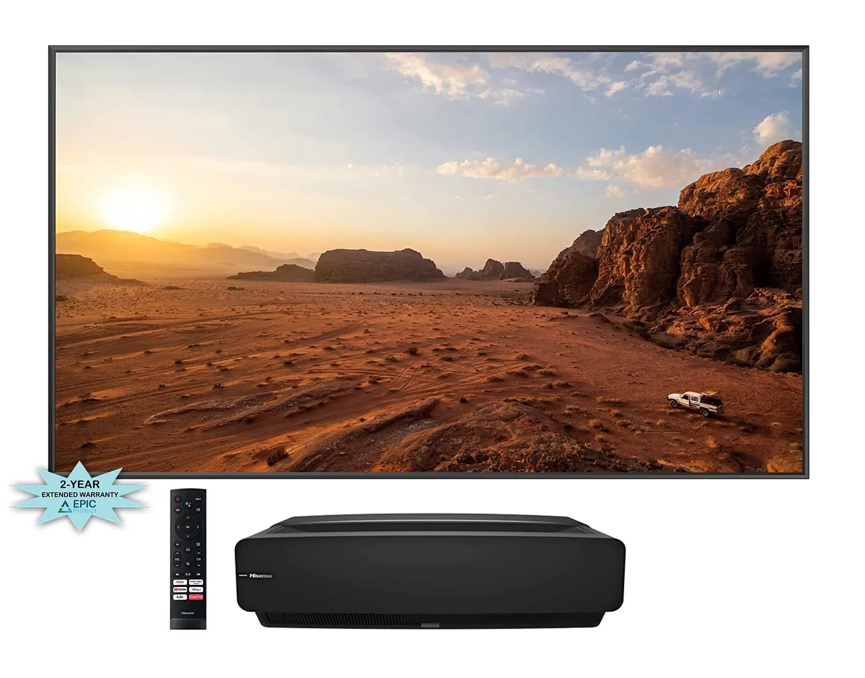 with Additional Short Hisense 100L5G Android with Epic (2022) TV 2 ALR Throw Screen Protect Ultra Year 100-inch Laser Coverage by TV 4K