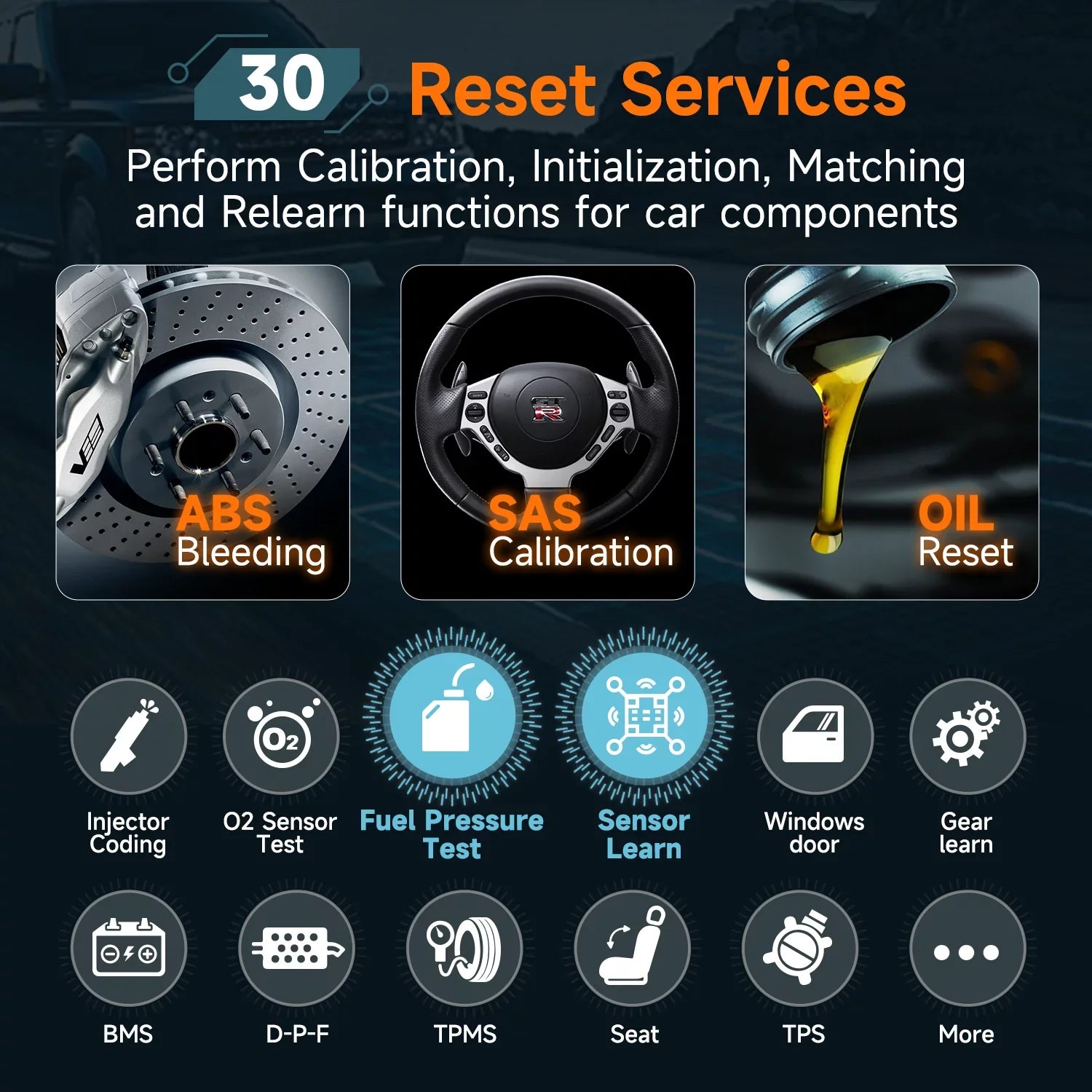 All Diagnostic Automotive ABS Bidirectional Scanner Scan Scanner Tool Car FOXWELL Reader Tool Car NT809 Reset Systems Reset Advanced Scanner Scan Oil 30+ Code Services Auto Bleeding OBD2