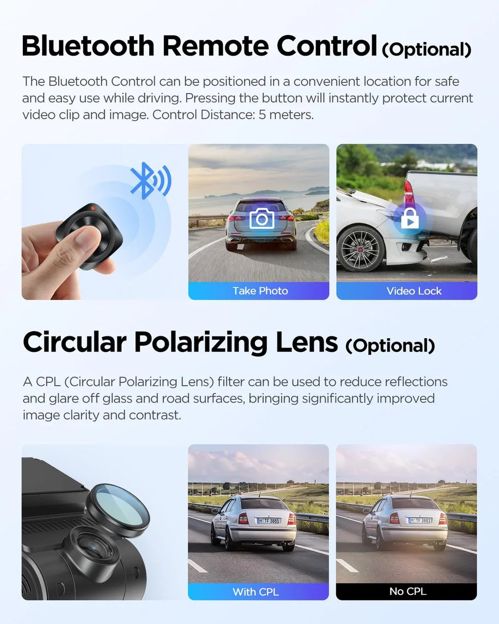 STARVIS lb Sensors, 1440P+1440P Front A229 Plus Rear with 2 2CH GPS, 1.87 Dashcam VIOFO Camera Dual